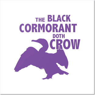 The Black Cormorant Doth Crow - Purple Posters and Art